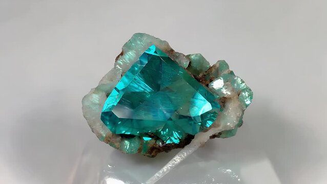 Naturally Occurring Greenish-Blue Mineral Specimen of Microcline Feldspar Known as Amazonite