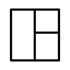Two Column Layout Line Icon of Layout Design Icon Set