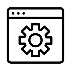 Website Settings Line Icon of Web Design Icon Set