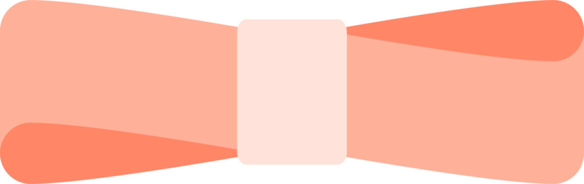 Colorful flat ribbon bow