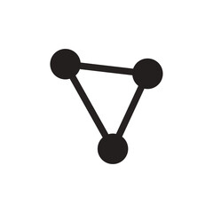 Connected Nodes Line Icon of Design Systems Icon Set