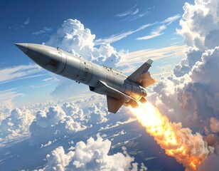 Missile launching through clouds