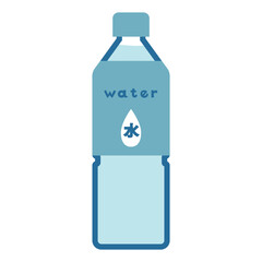 水のペットボトル　シンプルなイラスト素材