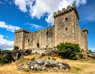 Ancient Stone Fortress on Hilltop.
