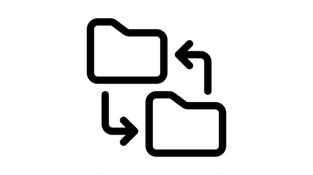 file sharing minimalist stroke animation