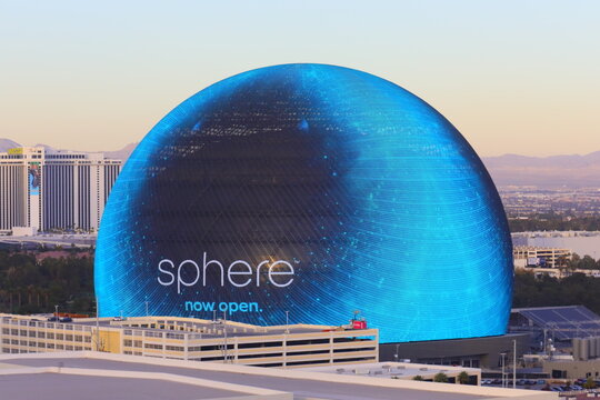 The Sphere in Las Vegas - It&rsquo;s a 18,000 seat spherical shaped entertainment arena. Las Vegas, Nevada, USA