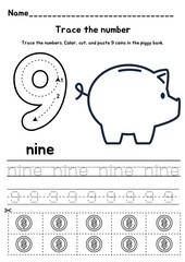 Halloween worksheet (Math, I Spy, finish the pattern, Sight word)
