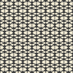 Fototapeta premium Brown-Green Tone Traditional Embroidery Art Abstract with Pixel Art Designs for Textile Print