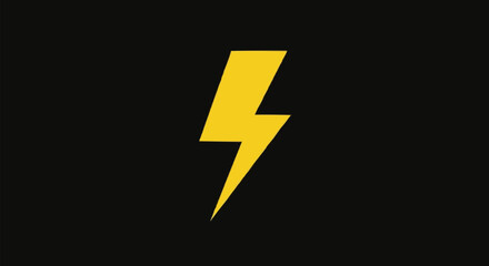 lightning bolt on black