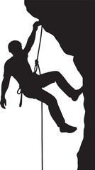 Rock Climber Silhouette – Extreme Adventure Vector