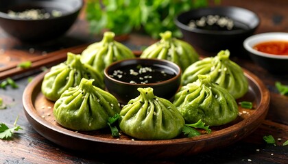 Green dumplings