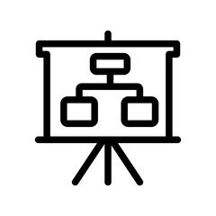 Flowchart Presentation Line Icon of Presentation Design Icon Set