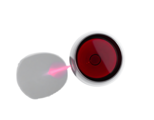 Minimalist wine glass flat lay