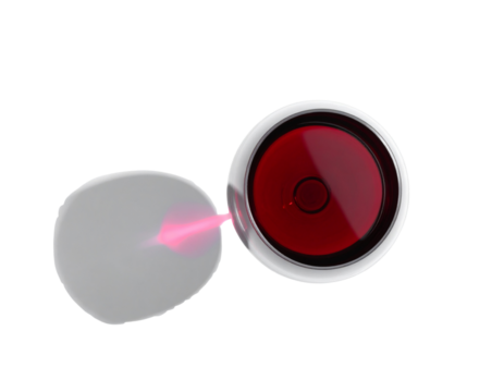 Minimalist wine glass flat lay