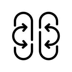 Connected Loops Line Icon of Repetition Icon Set