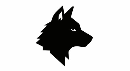 black silhouette of a wolf