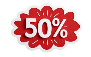50 percent off