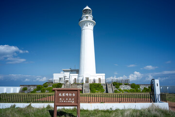 秋晴れの尻屋埼灯台　青森県東通村　9月末