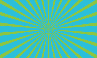 Green and Blue Sunburst Abstract Background Design