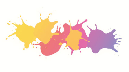 Colorful paint splash on white background. Abstract background with colorful splatter for creative projects. 