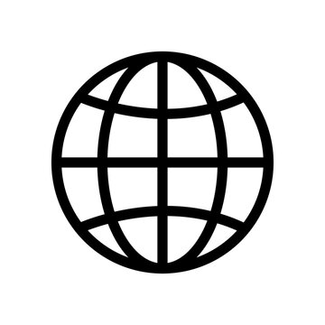 Globe Line Icon of Favicon Design Icon Set