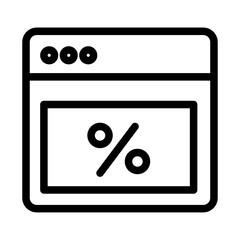 Discount Web Banner Line Icon of Web Banners Icon Set