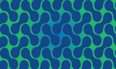 Blue and Green Abstract Geometric Pattern – Modern Seamless Optical Design Background