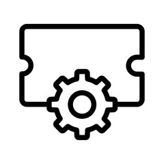 Ticket Settings Line Customer Support Tickets Icon Set