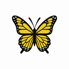 Yellow butterfly design vector illustration
