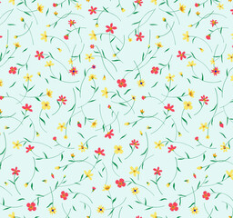 Delicate Wildflower Seamless Pattern