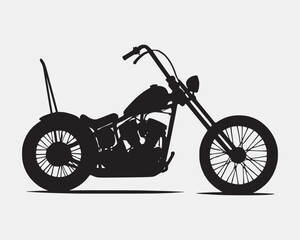 Chopper Motorcycle Silhouette
