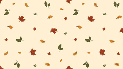 Autumn leaves seamless pattern background