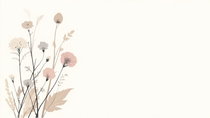 Floral background with space for text. Illustration of floral background.