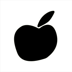 Black Apple Vector Illustration