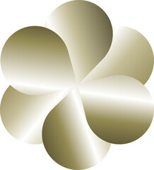Sophisticated Golden Abstract Petal Design: Modern Growth & Unity Concept