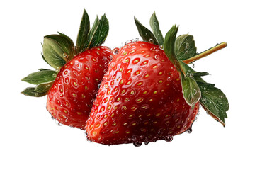 strawberry on white background