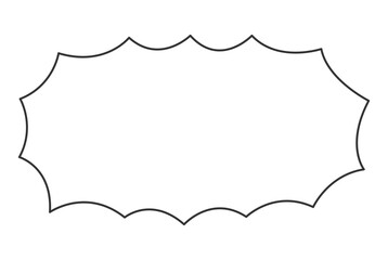 シンプルな爆発吹き出し（横長）