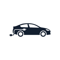 Fototapeta premium Electric Car Charging Icon – EV Plug-in and Sustainable Mobility Symbol