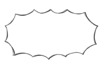  手書き風の爆発吹き出し（影つき）