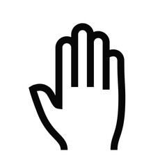 Obraz premium Open Hand Stop Gesture Icon