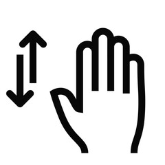 Vertical scroll gesture icon
