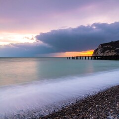 Fototapeta premium Coastline at sunset