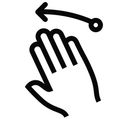 Swipe Left Gesture Icon