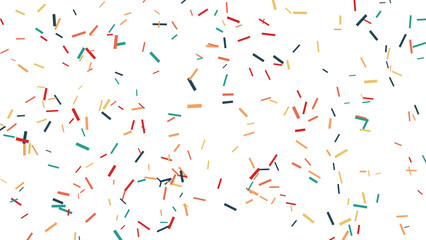 Vibrant Colorful Confetti Sprinkles Falling on White Background - Festive Celebration and Party Abstract Pattern