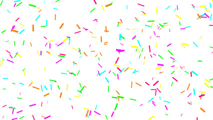 Vibrant Rainbow Sprinkles Pattern on White Background – Sweet Festive Celebration