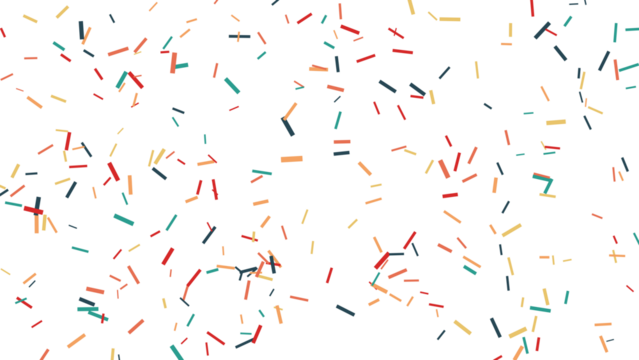 Vibrant Colorful Confetti Sprinkles Falling on White Background - Festive Celebration and Party Abstract Pattern