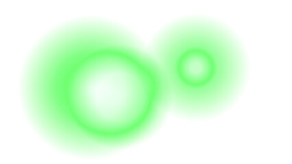 Abstract Green Luminescence: Soft, Glowing Orbs on White Background