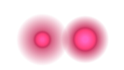 Vibrant Pink Glowing Circles on White: Modern Abstract Design