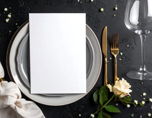 Elegant Table Setting with Menu.