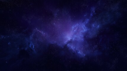 Fototapeta premium Dark Blue Mysterious Nebula Background Futuristic Sci-Fi Cosmic Deep Space